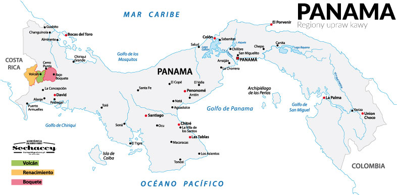 regiony upraw kawy w Panamie